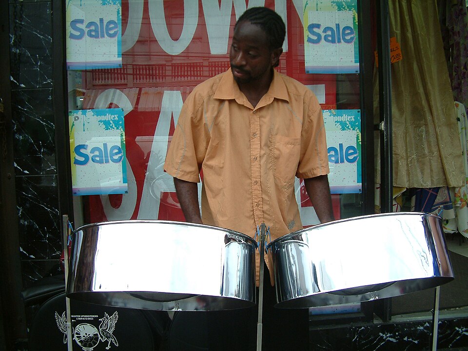 A steelpan player